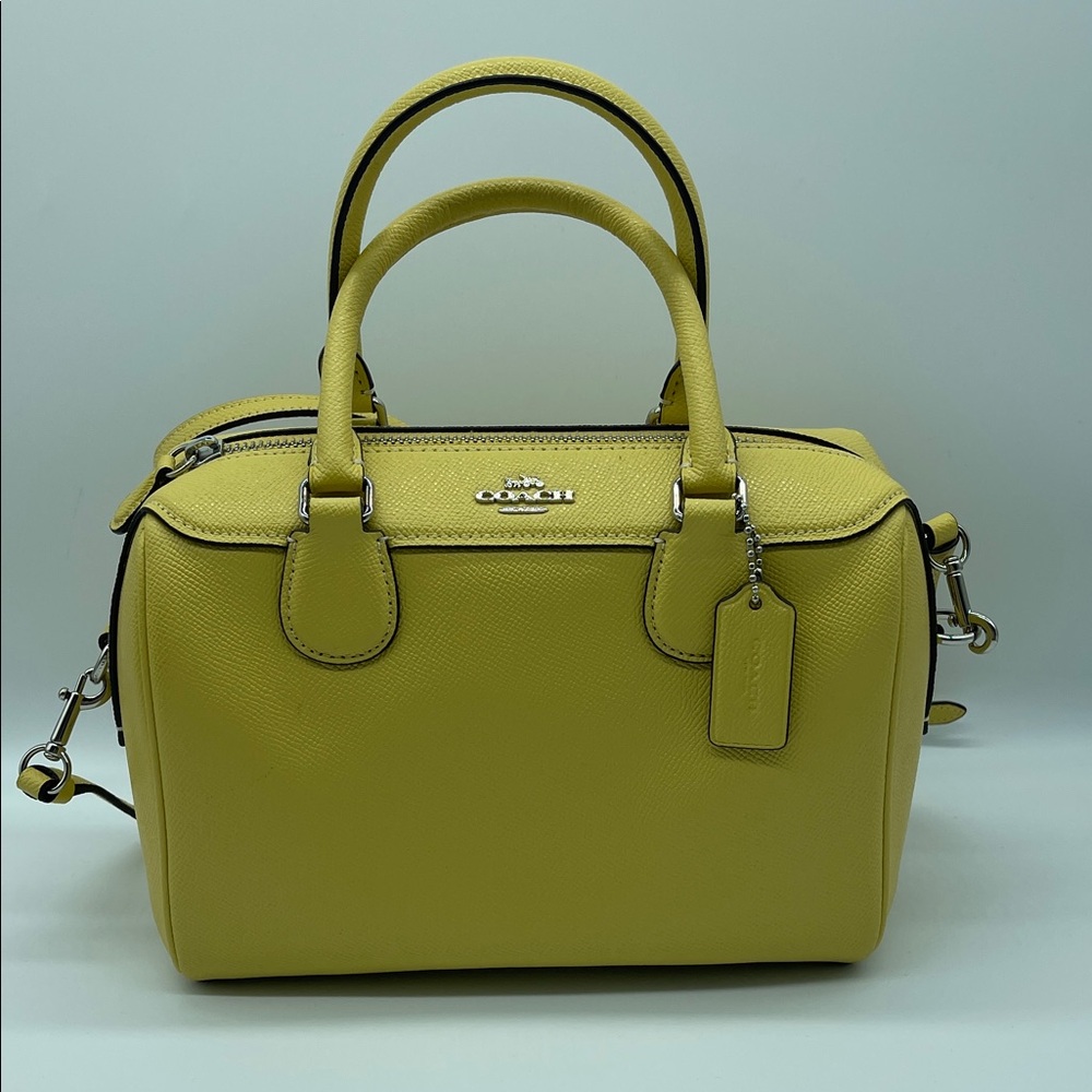 Coach Yellow/ Mustard Leather Mini Satchel